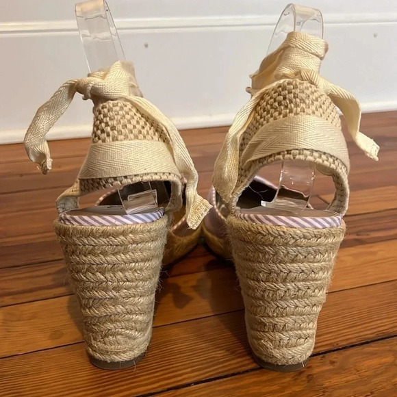 LOFT Lilac and White Striped Espadrilles - Size 9.5 - Picture 9 of 13
